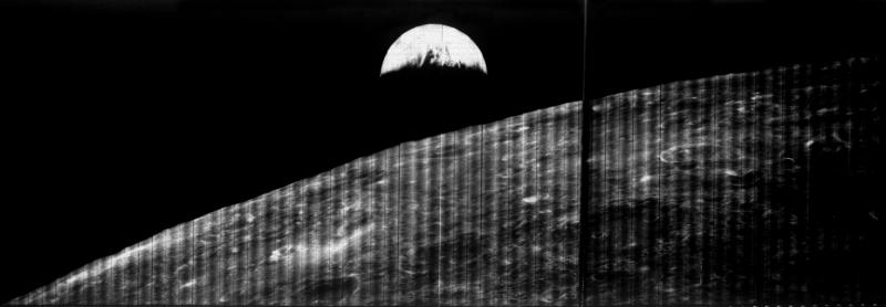 Die Erde, vom Mond aus fotografiert. (Quelle: NASA)